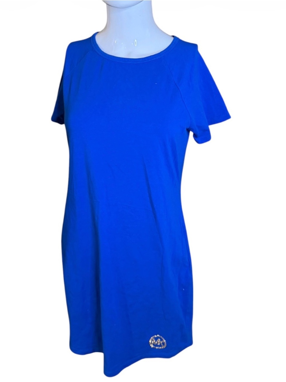 Michael Kors Royal Blue Short Sleeve Crewneck Dress